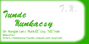 tunde munkacsy business card